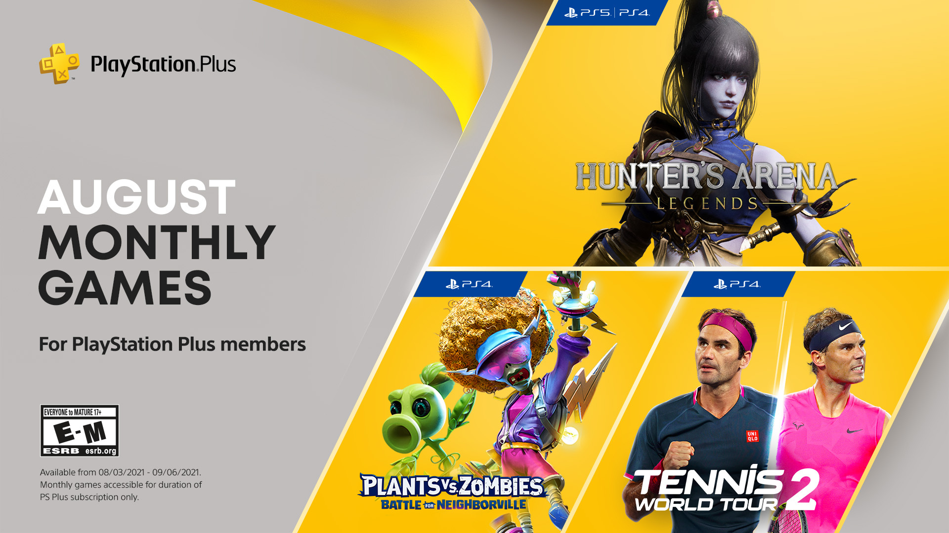 PS Plus Free Games August 2021