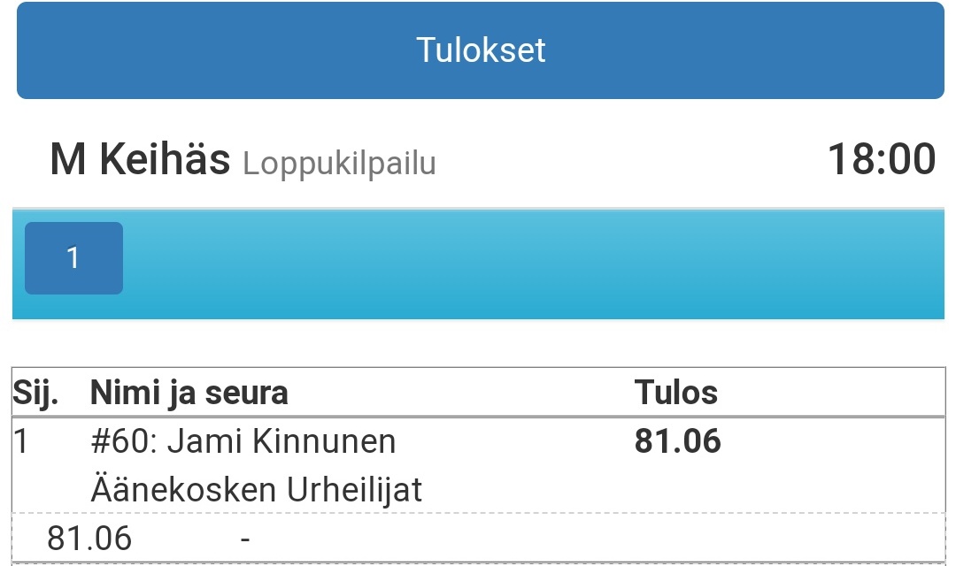 Jami Kinnunen rikkoi vihdoin 80 metriä! Kinnunen avasi Äänekoski Gamesit heittämällä ensimmäisellään 81,06m!

#yleisurheilu