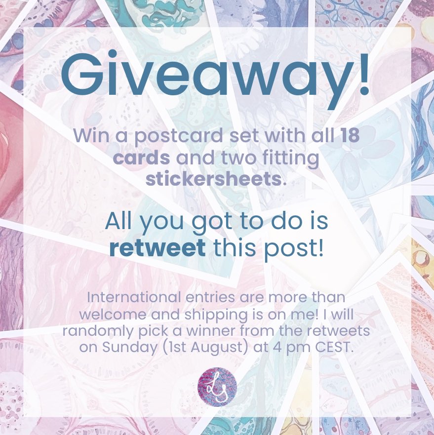 My first Twitter Giveaway!

The new postcards with all paintings from the colorful histology and pathology series are finally here! You can win all 18 postcards + the two fitting stickersheets. All you have to is follow me and retweet this post! 

#pathtwitter #medtwitter