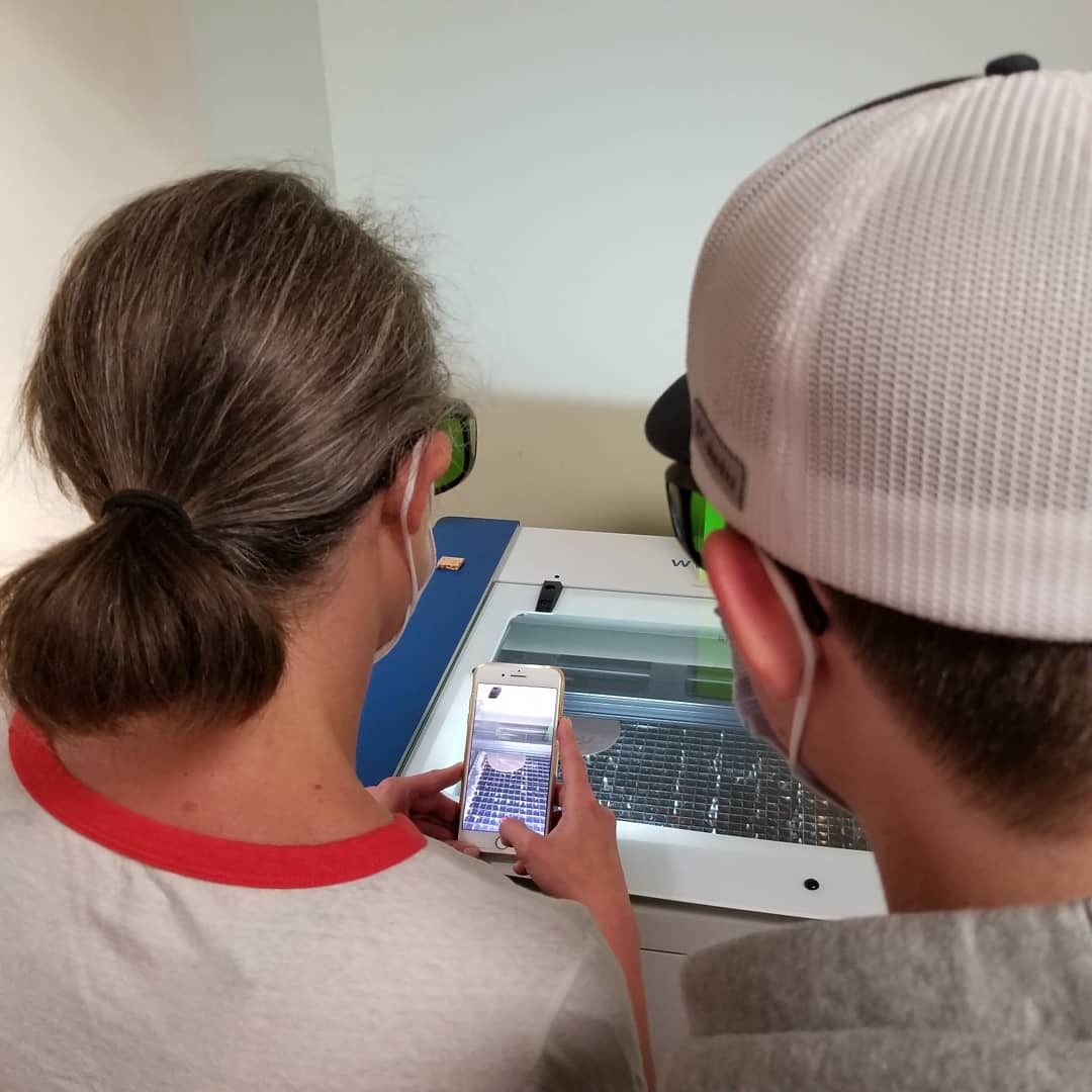 CCLDMakerspace's tweet image. There&apos;s usually more than one way to make something, and it&apos;s definitely worthwhile to experiment a bit before making multiples of anything. #ccldmakerspace #experiment #embroidery #lasercutfoam #lasercutfelt