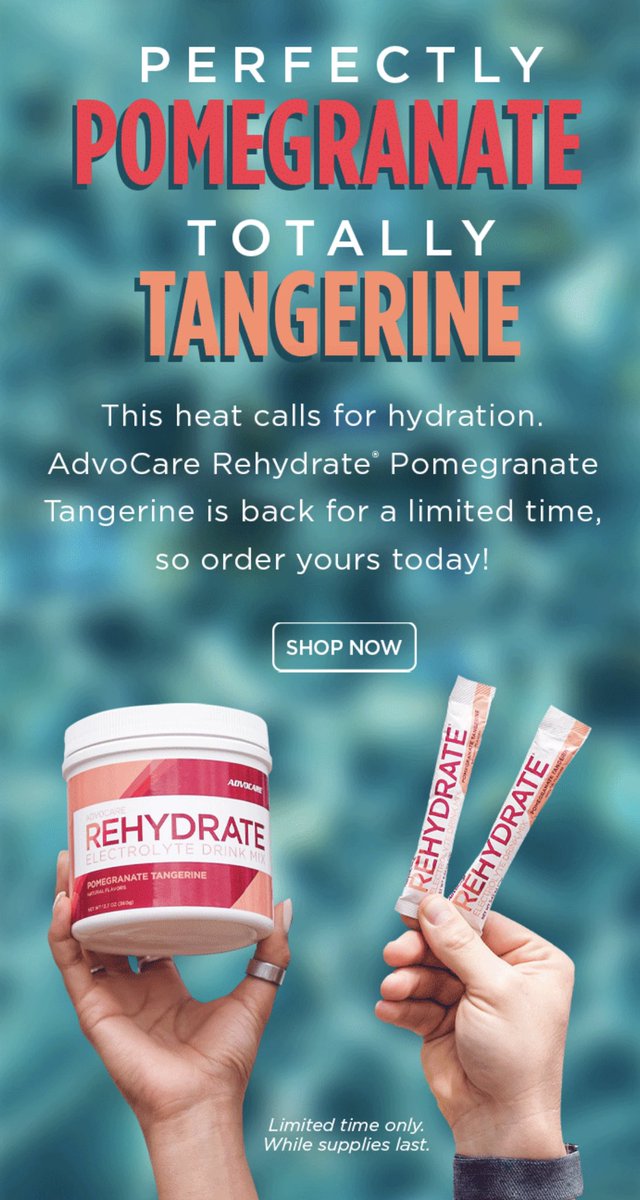 SparkDelivered's tweet photo. Rehydrate - on sale all month long! 

And how about this limited flavor? https://t.co/dMS0QfrYsD 

#AdvoCare https://t.co/yj1jV957a0