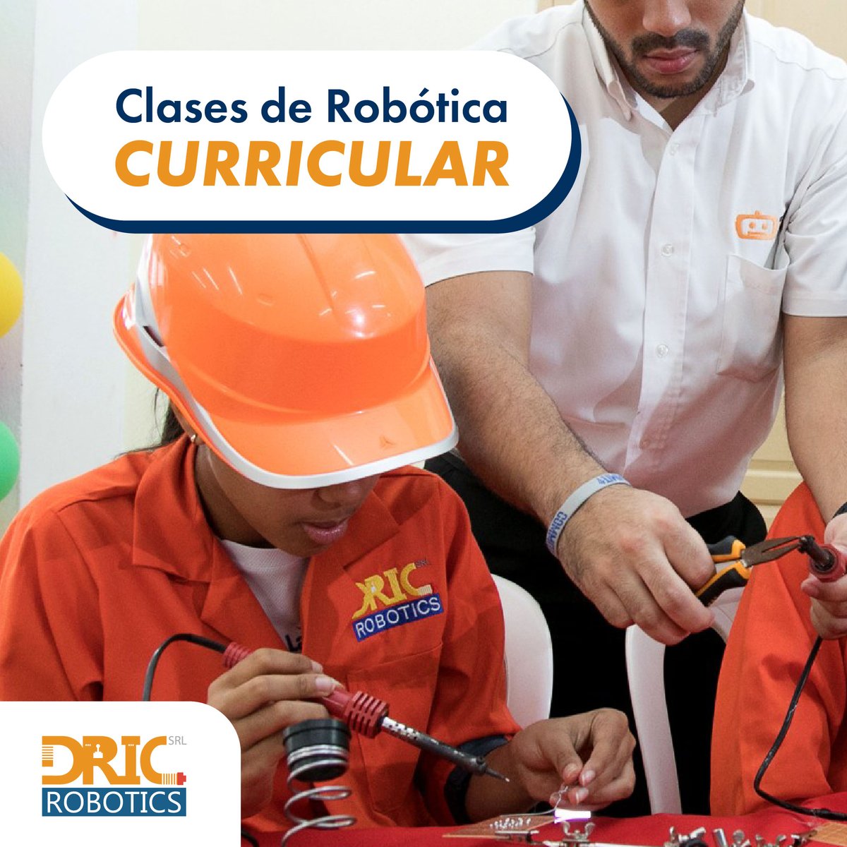 DricRobotics's tweet image. Con nuestras clases de robótica puedes estimular de manera lúdica el interés de los alumnos por las ciencias y tecnologías, buscando aumentar sus capacidades de concentración, pensamiento crítico, tolerancia a la frustración y resolución de problemas lógico-matemáticos. #robotics