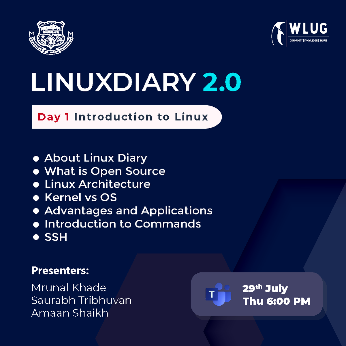 wcewlug's tweet photo. WLUG presents Day 1 of the Series on Linux LINUXDIARY 2.0
get ready to explore the world of open source🌐
https://t.co/CzgG3vxJSs
Join our Discord Server:
https://t.co/1hvk7hx8nS
#wlug #CommunityKnowledgeShare #OpenSource #Linux #LinuxDiary
Regards,
WLUG
https://t.co/2LMsCyuKwl https://t.co/UvpSkGeJRg