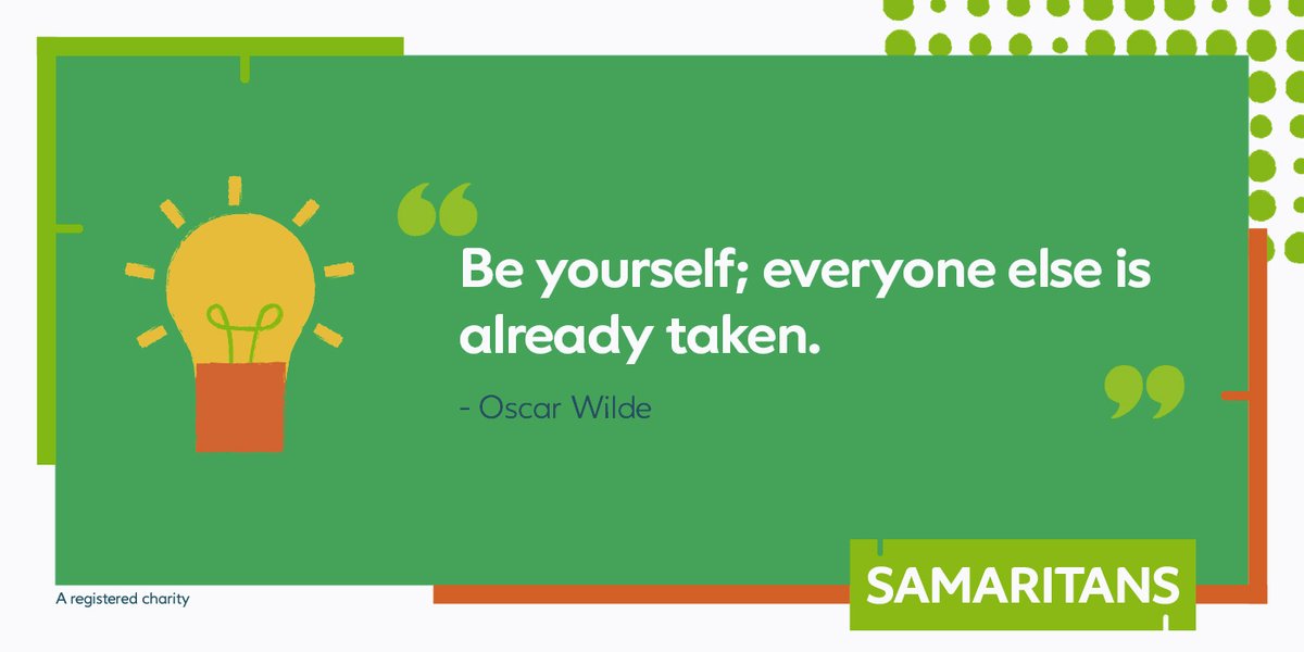 samaritans's tweet photo. Reminder: You are incredible, just the way you are 💚 #WednesdayWisdom https://t.co/H354LswilZ