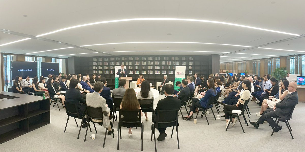 dannyalexander's tweet photo. Delighted to welcome @CWilson_FCDO to @AIIB_Official HQ today - great presentation on climate change and the plans for COP26 meeting in Glasgow https://t.co/noYaP9QLCI