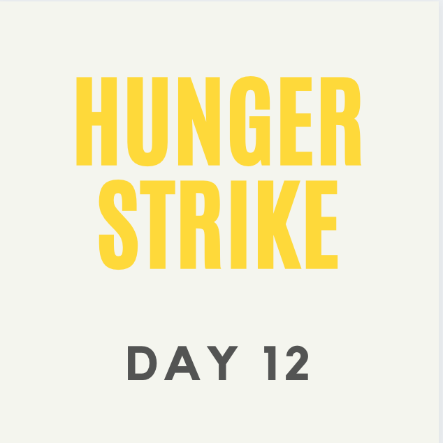 EgyAmerJustice's tweet photo. #UNHungerStrike continues for the 12th day. The strikers insist on proceeding with their hunger strike and sit-in in New York City until the United Nations respond to their demands to stop politicized executions in Egypt https://t.co/jU2yYgLwsE