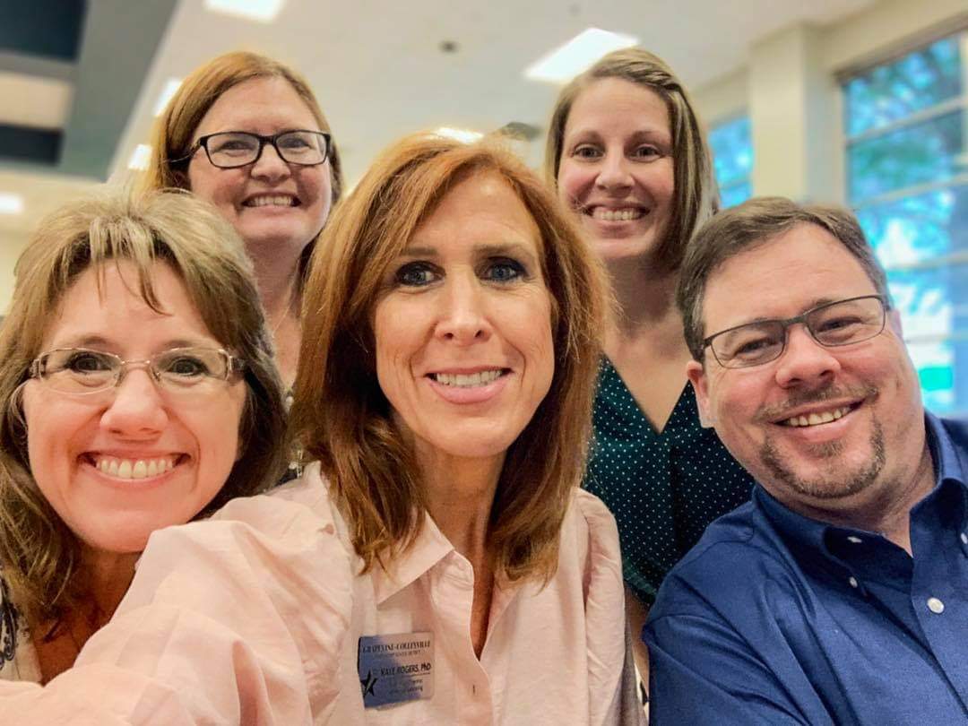 Excellence starts w/ leadership, and <a href="/GCISD/">Grapevine-Colleyville ISD</a> is lucky enough to have great leadership in <a href="/robinryan_gcisd/">Robin Ryan</a> and board president <a href="/jorgearodriguez/">Jorge Rodriguez</a>. The leadership team at iUniversity Prep is learning a lot today at GCISD's Leadership Day! #ExcellenceAnywhere #WeAreGCISD <a href="/KayeRogers06/">Kaye Rogers, PhD</a>