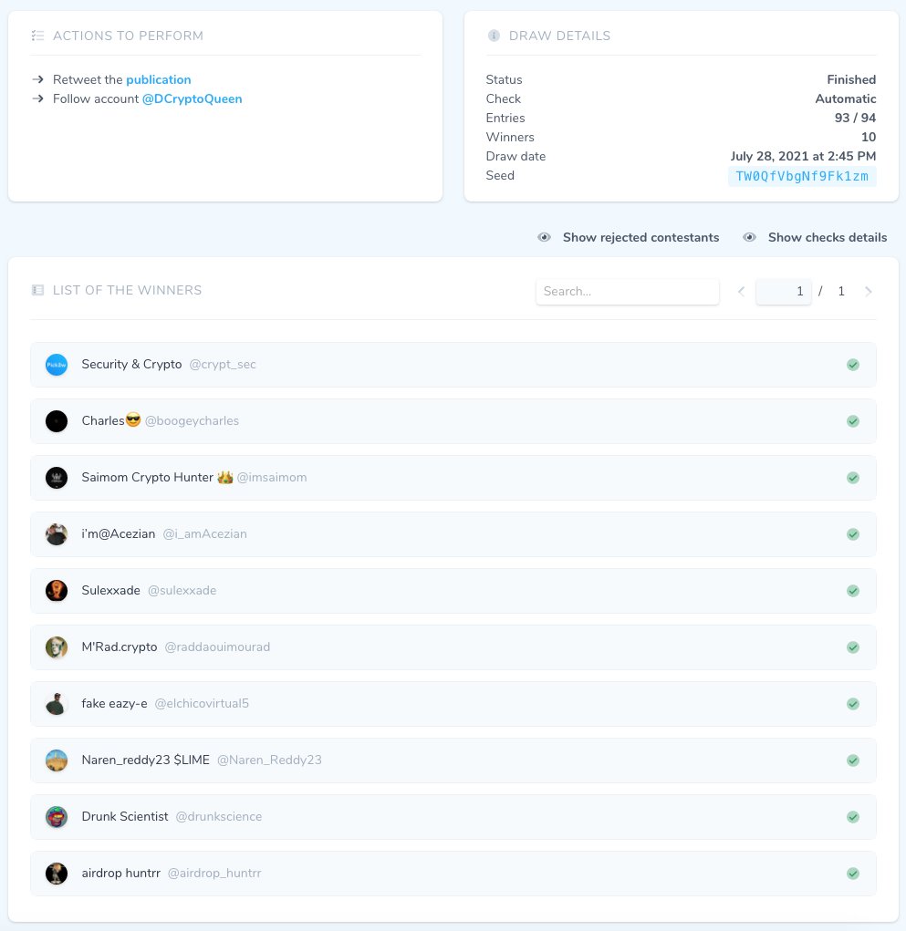 DCryptoQueen's tweet photo. Congratulations!
@crypt_sec
@boogeycharles
@imsaimom
@i_amAcezian
@sulexxade
@raddaouimourad
@elchicovirtual5
@Naren_Reddy23
@drunkscience
@airdrop_huntrr

You won Q2V2 STATIC #NFT mint numbers 61 - 70!

The #NFTs are now in your #WAX wallets

Be ready for the #NFTgiveaway https://t.co/15giVTXKle