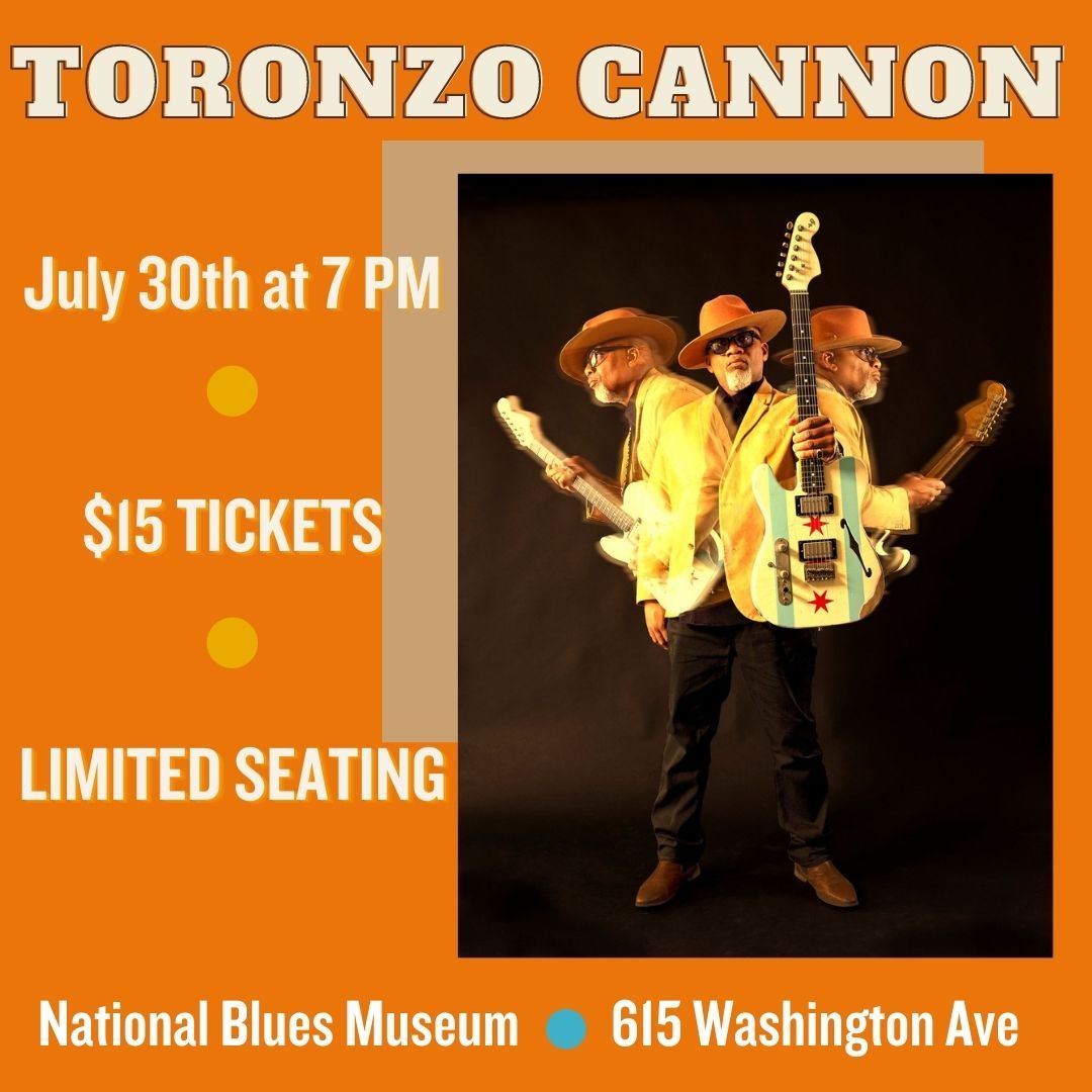 Wheww we are in for a busy week at the National Blues Museum! We have added ANOTHER special performance. Chicago bluesman @ToronzoCannon will take the Legend's Room stage this FRIDAY at 7 PM! Check out the link below for tickets and more details. nationalbluesmuseum.org/event/toronzo-…