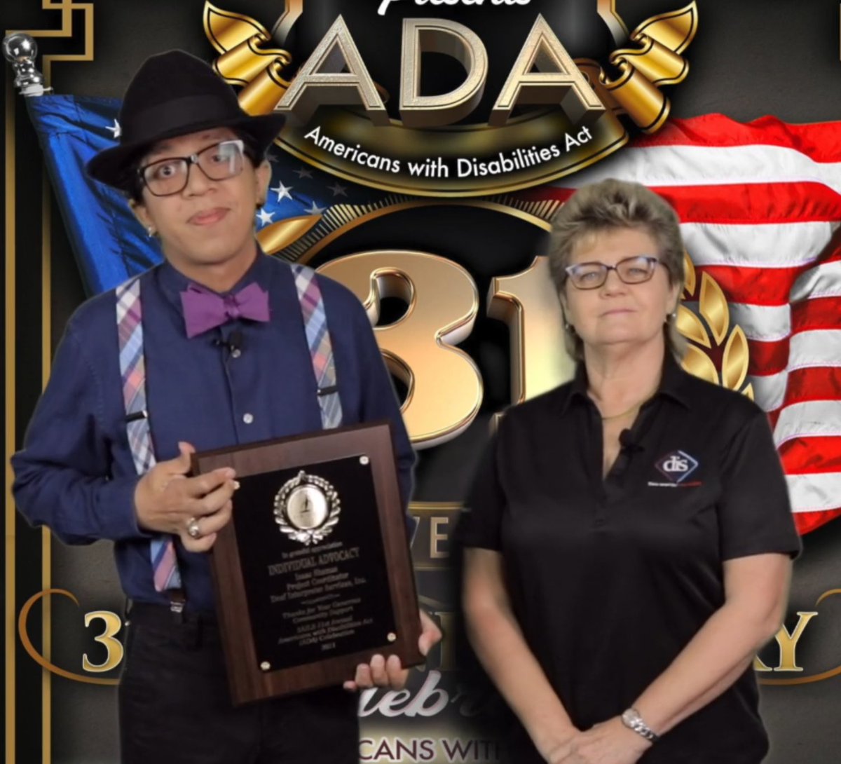 DeafInterpSvc's tweet photo. Deaf Interpreter Services, Inc is proud of one of our own Issac Shamas. Issac was honored last weekend at the 31st Annual American’s with Disabilities Act with the Individual Advocacy award. https://t.co/rM95i3WpWm