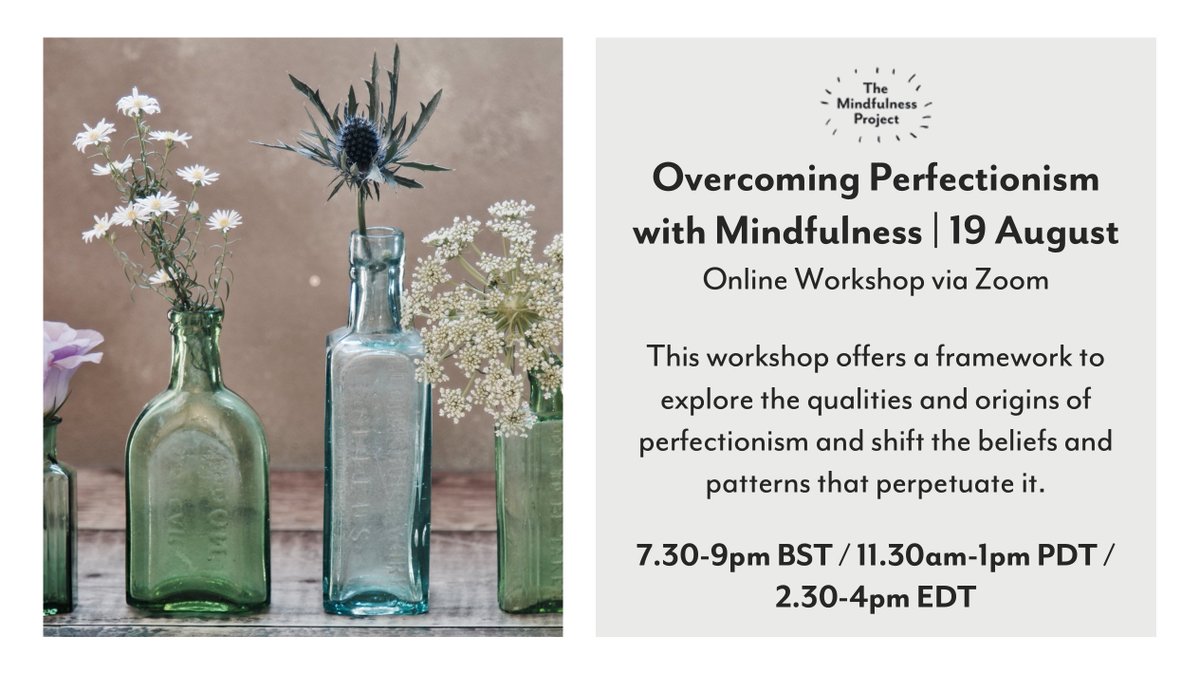 Sometimes it might seem like the pride of the perfection outweighs the pain, but in fact when we start to pay more attention with mindfulness, the true cost of #perfectionism reveals itself.

To book: londonmindful.com/mindfulness-fo…