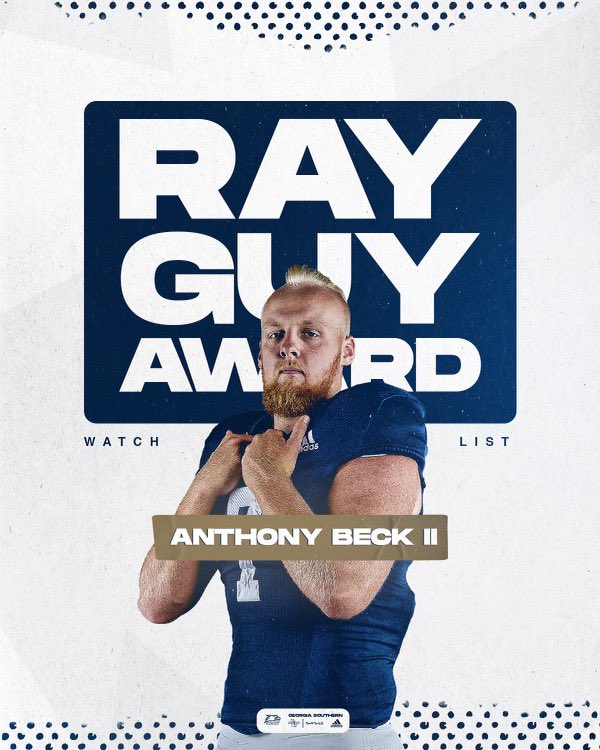 Ray Guy Award Watch List! Fired up for @anthony_beck4! 🦅 W.I.N. 🦅 #GATA | @chadlunsford