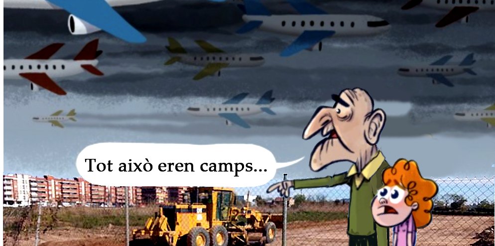 pratllibertari's tweet photo. Si aneu pel Camí de la Platja trobareu exposades 10 obres de 10 artistes pratencs en defensa del delta; amb el denominador comú de mirar totes cap a les amenaces que venen del cel.

La secció #AgitproPratenc reinterpreta amb ironia una de les obres exposades i mira cap a terra https://t.co/4gI2a1IJXq