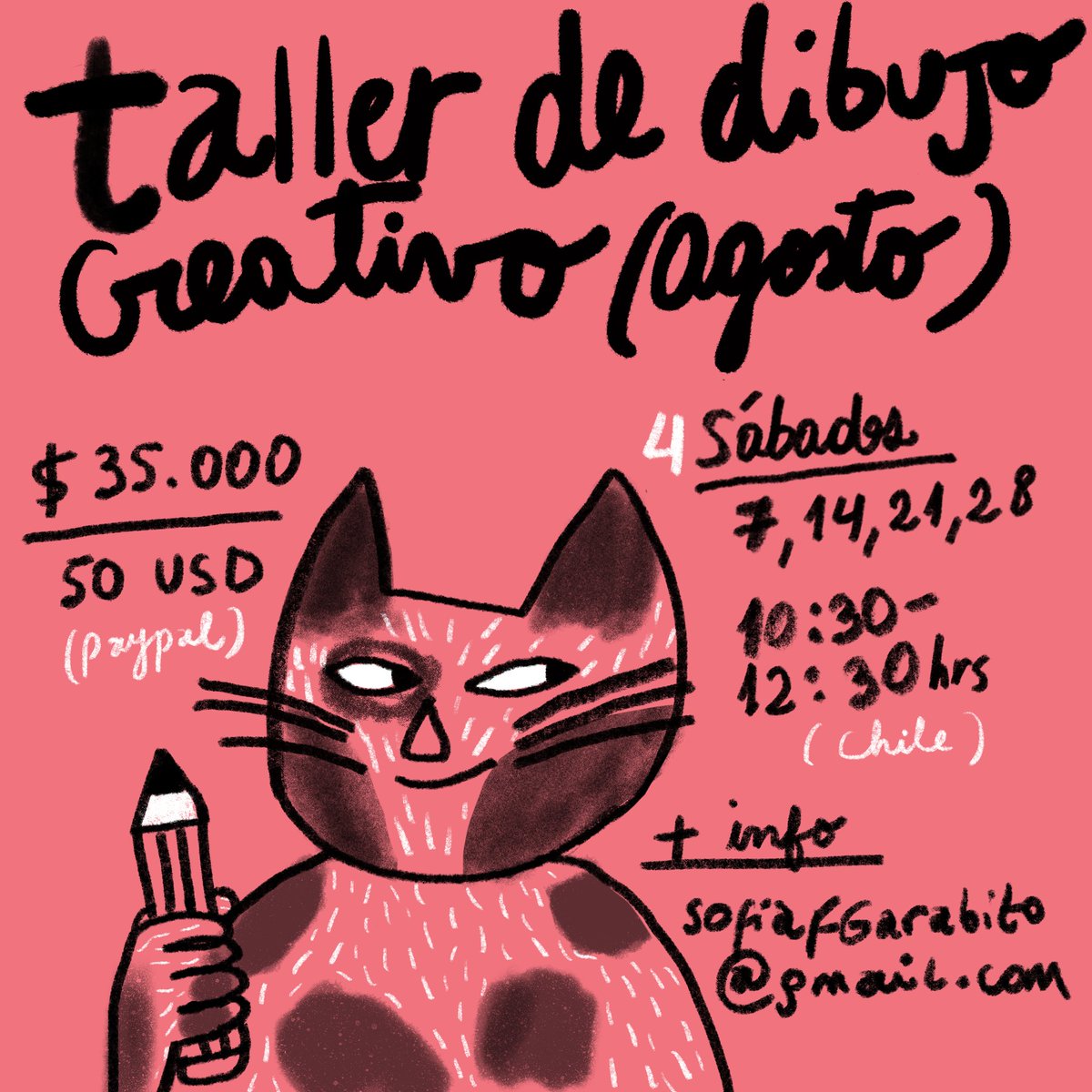 sofiafgarabito's tweet photo. En agosto impartiré estos talleres de dibujo creativo y narración gráfica, ambos en modalidad online. Para ninguno necesitas tener conocimientos previos.
Si quieres recibir más información envíame un correo
sofiafgarabito@gmail.com
💫✏️ https://t.co/G8ufaXEZZo