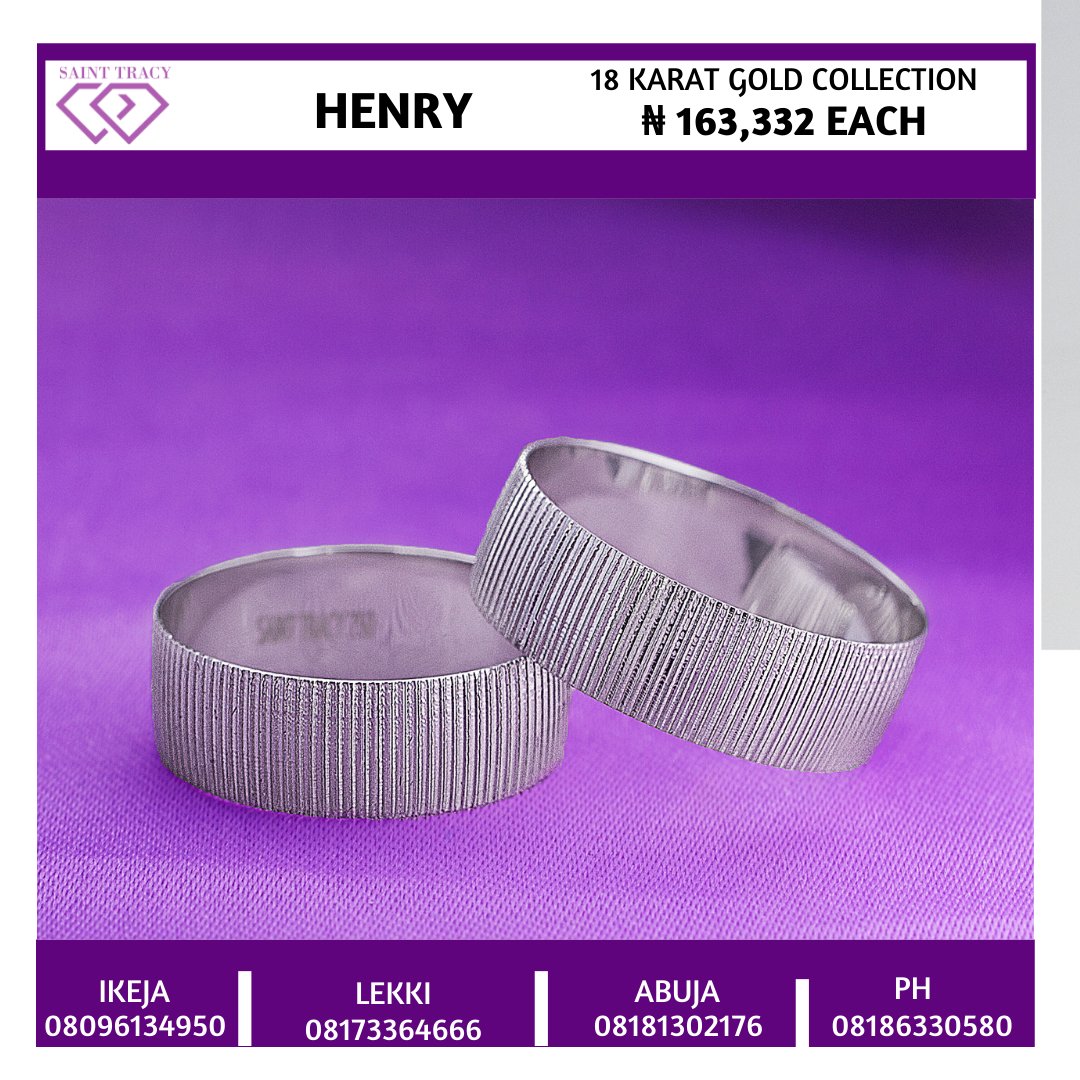 At Saint Tracy we like to see you shine, do that when you shop this 18karat white gold wedding bands.

Price : N163,332/$338

BUY NOW
.
1. Send a DM
2. Call/WhatsApp 08181302159
3. Shop online- sainttracy.com (Click link in our bio)
4. Visit any of our sto...