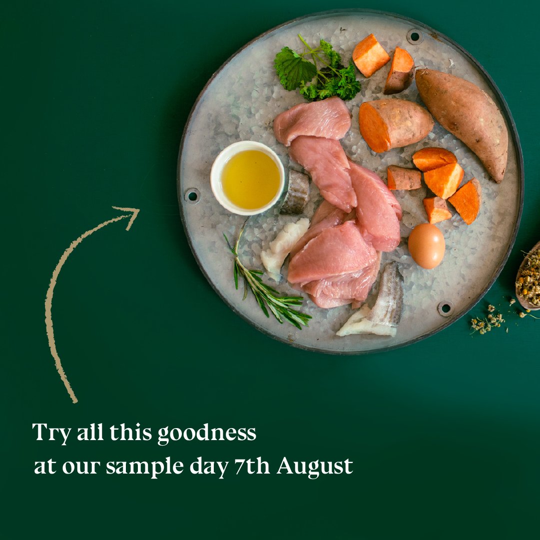 TribalPetFoods's tweet image. 🌟Sampling Day August 7th 10am – 3pm!🌟
We&apos;re giving FREE samples of our fresh pressed food and our sausages. With experts on hand for free nutritional advice! 🐶

🏡Grovely Pets Brockenhurst 📍Post code - SO42 7RB

#tribalpetfood #jointhetribe #samplingday #taster #free