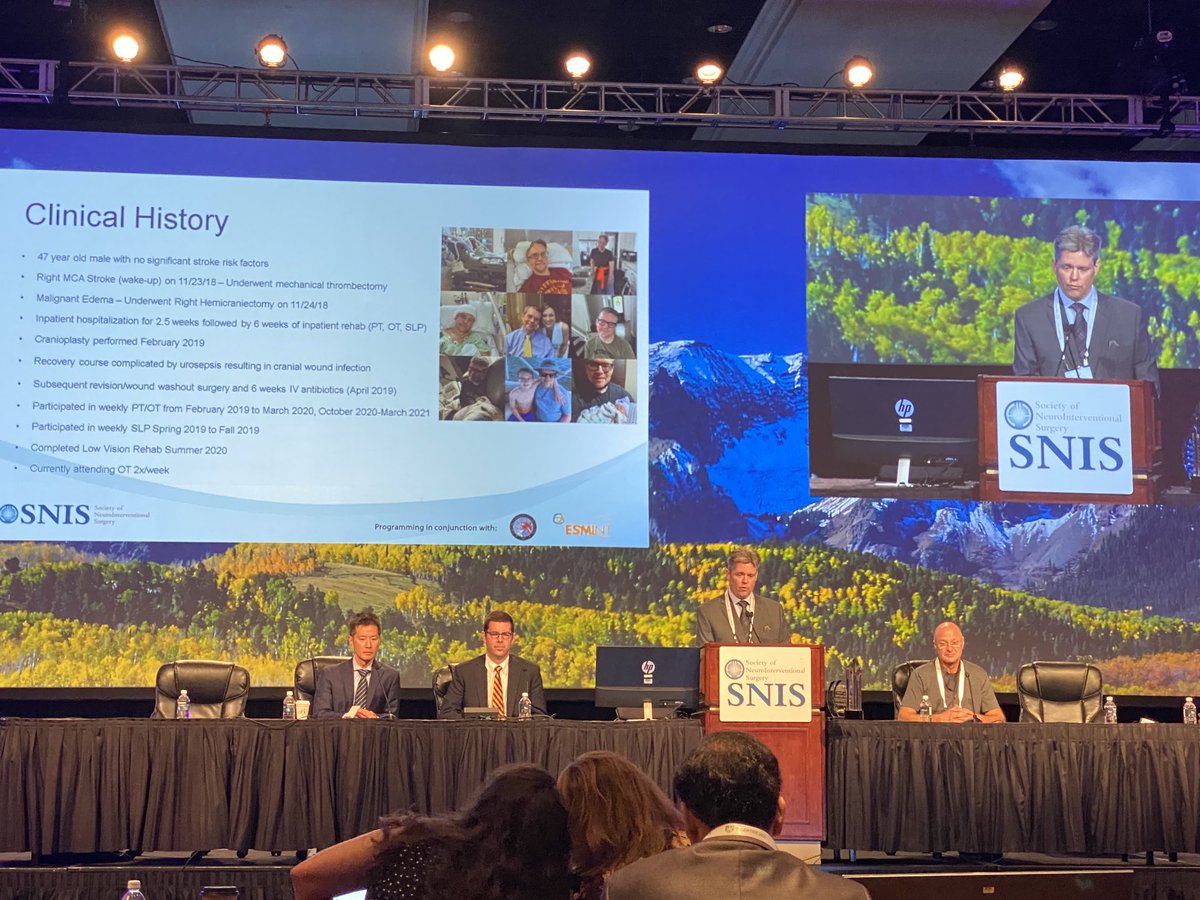 _AdnanSiddiqui's tweet photo. Amy Walters Lecturer - Dr. Todd Aho - a Neuroradiologist talking about his encounter with stroke  - stroke spares no one. This is why we do it!! ⁦@SNISinfo⁩ ⁦⁦@cvsection⁩ https://t.co/ikt7Jiqx52