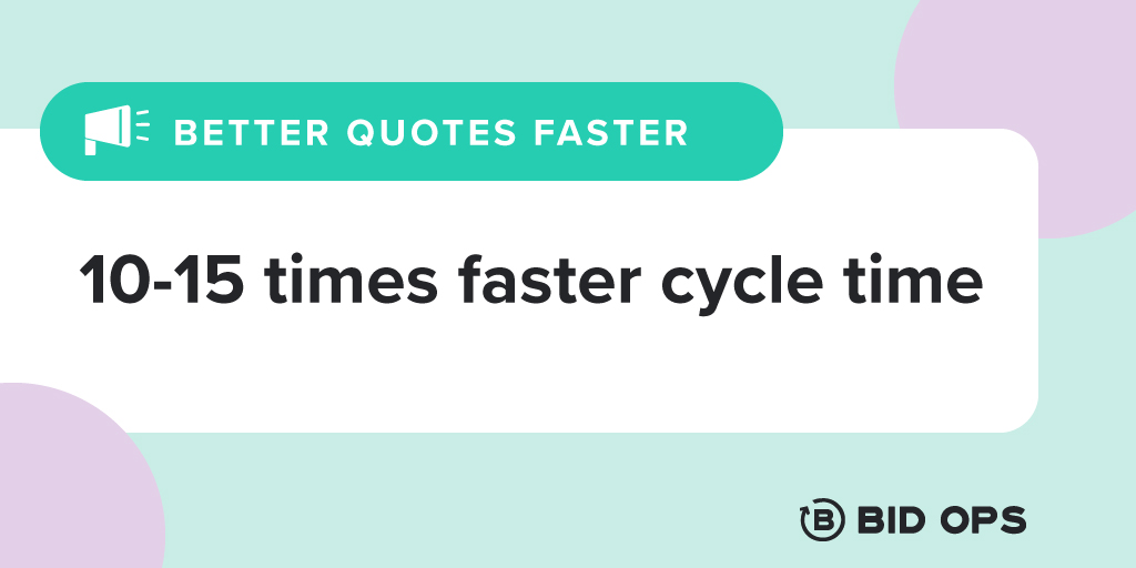Did you know Bid Ops can help you improve your cycle time 10-15x? 

Get a demo to find out how. bidops.com/bookademo/

#betterquotesfaster #makingprocurementcool