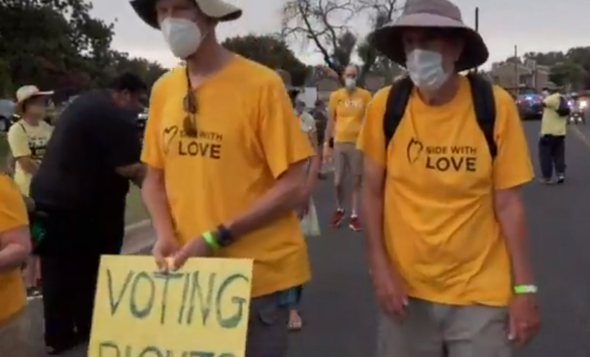 UUSJ's tweet image. &quot;We is the most important word in the justice vocabulary.&quot;  Reverend Barber II
--Reports T.Clayton @UUSJ &amp;amp; #PoorPeoplesCampaign supporter
#MarchForDemocracy 
#UUTwitter,#UUFaith
@SidewithLove