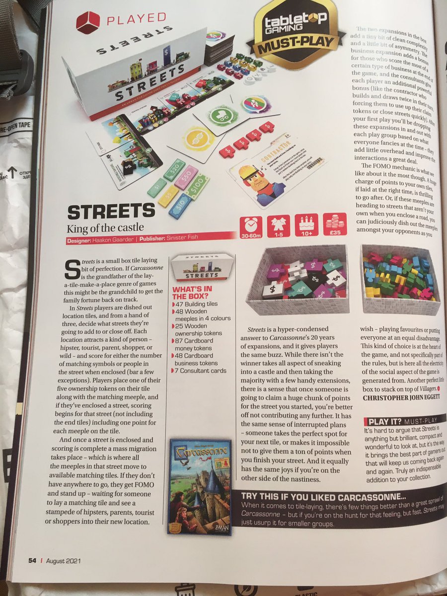 Congratulations to @thesinisterfish and Haakon for making a game worthy of a great @TabletopMag review!