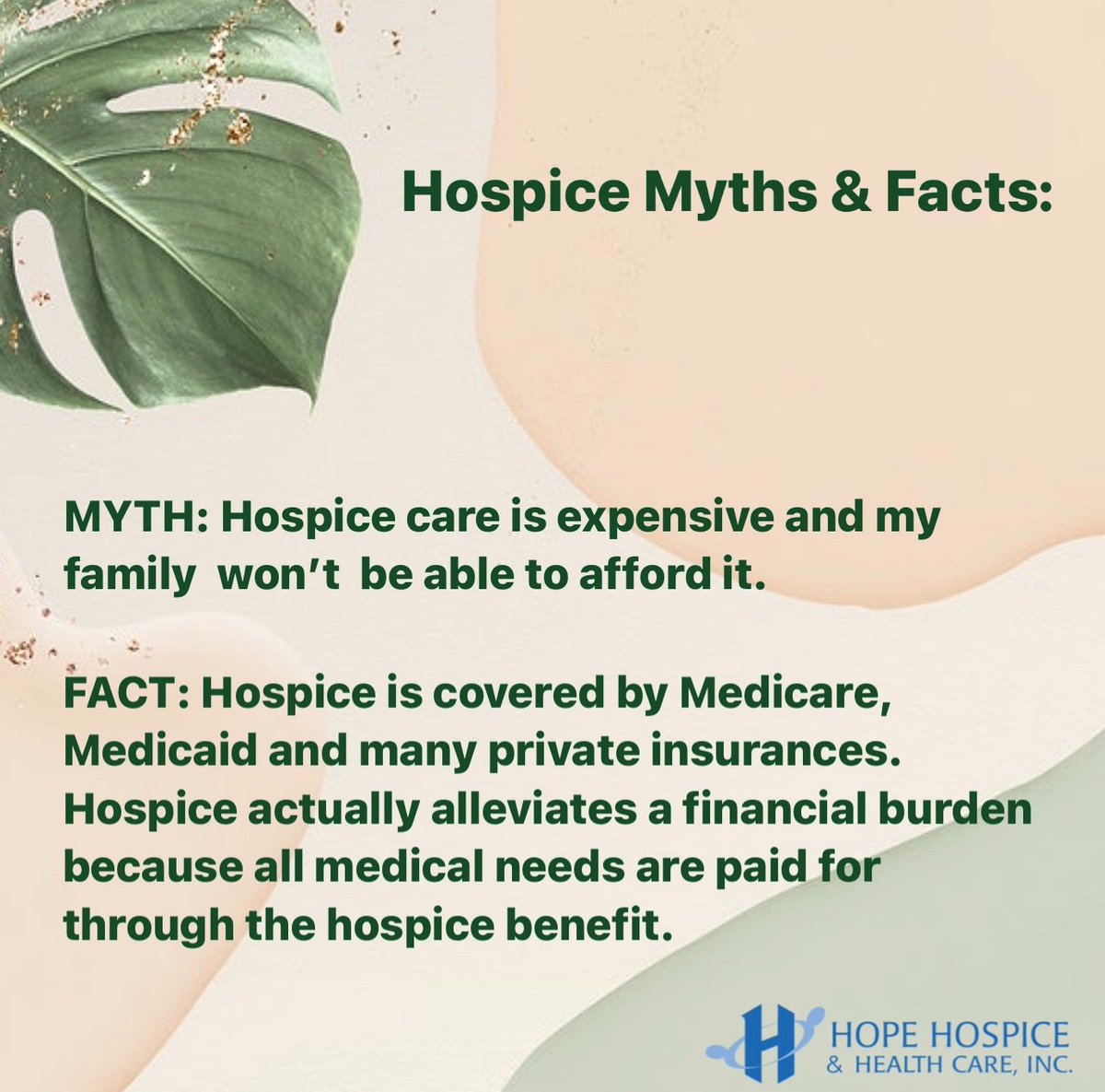 #Hopehospicemenifee #factsandmyths #Hospice