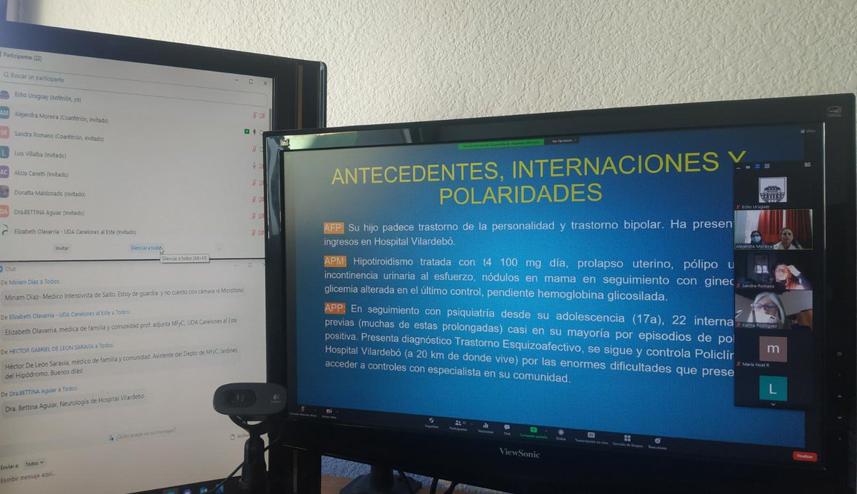 EchoUruguay's tweet photo. 📸Ayer se realizaron las teleclínicas de Salud mental y psiquiatría y Bienestar de los equipos de salud.
Los invitamos a participar de estos encuentros para compartir y aprender con otros a partir de la práctica clínica diaria. Escribinos a proyectoechouruguay@fmed.edu.uy https://t.co/HGYGASTPYH