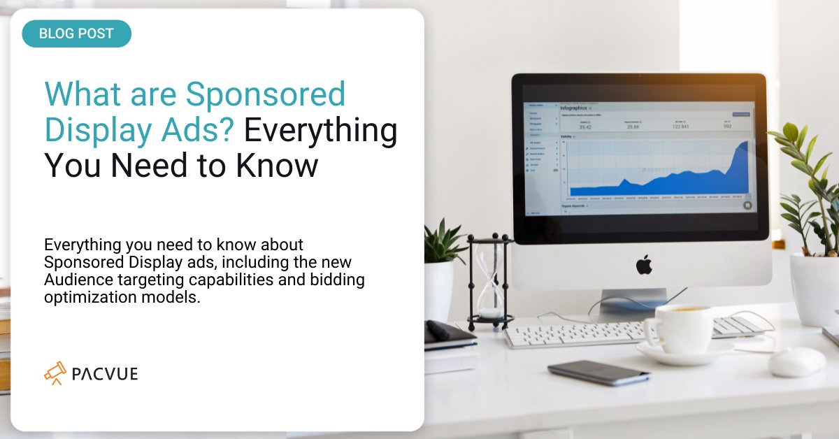 Pacvue's tweet image. Amazon Sponsored Display ads has become a must for most #eCommerce brands, but is it a good option for you? Our blog outlines everything you need to know about this ad type, including the new Audience targeting capabilities and bidding optimization models.
bit.ly/3eZOvpF