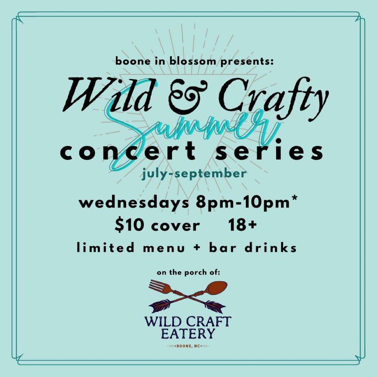 If you’re in Boone tonight come to Wild Craft around 8:30 for a dope set with your special hostess with the mostess @elora_wav