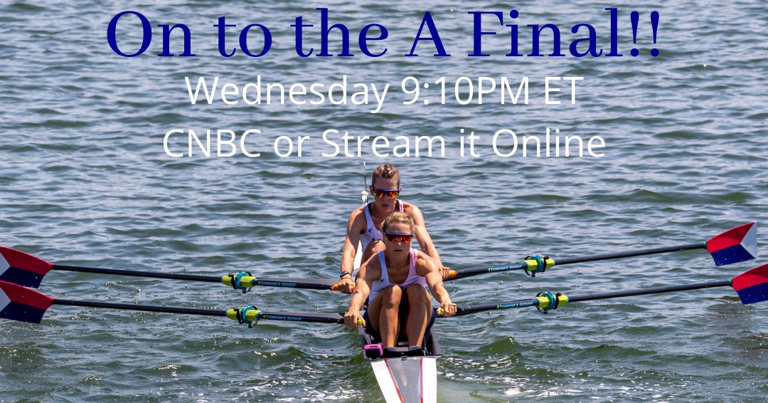 🇺🇸And they're on to the A Final to race for the medals! 🥇🥈🥉
If you missed the racing last night, it is worth a watch! Molly &amp; Michelle put up an incredibly brave race to take 2nd in their semi and move to the A Final!! Go USA!! #gosarasotacrew #Tokyo2020 #Olympics #AFinal