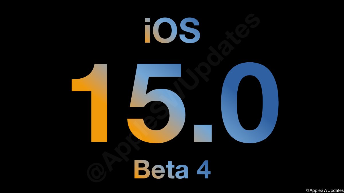 iSWUpdates's tweet image. iOS 15.0 Public Beta 4 (19A5307g) has been released. #iOS15 #iOS15PublicBeta4