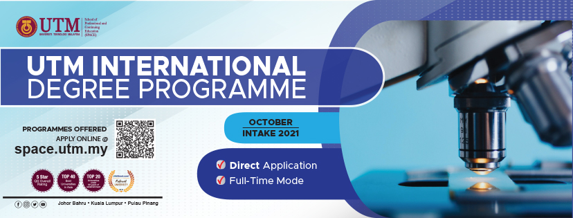 Utmspace On Twitter Utm Idp October Intake 2021 For More Infos Please Log On To Our Portal Https T Co Al96khw4mv Register Now Degree Fulltime Utm Staysafe Stayhome Kitajagakita Https T Co 00bibdpdnr