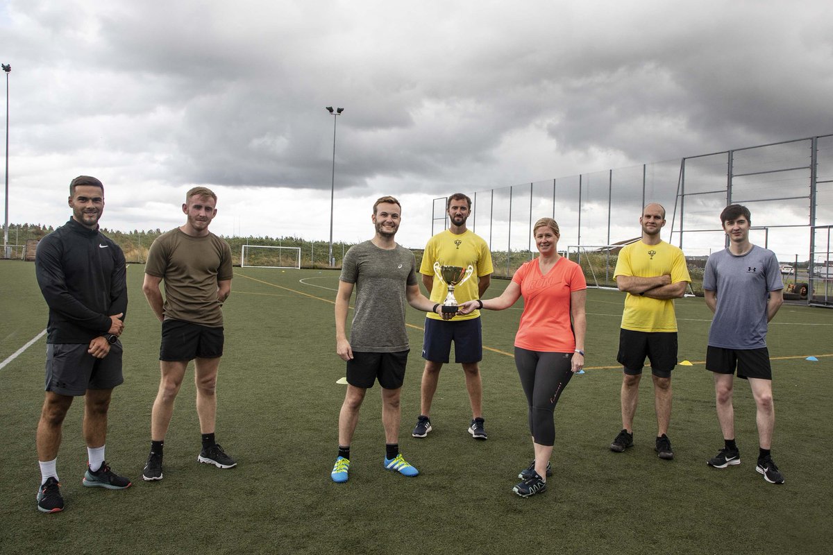 RAF_Odiham's tweet photo. CO's Cup is back! π
A tense (and rainy) afternoon of ultimate frisbee for #TeamOdiham.
Congratulations @27_Sqn
on your golden goal taking a late lead from Base Support Wing to win the cup!
Many thanks to our PTI's for organising a great first event back! https://t.co/5a9O5X53QP