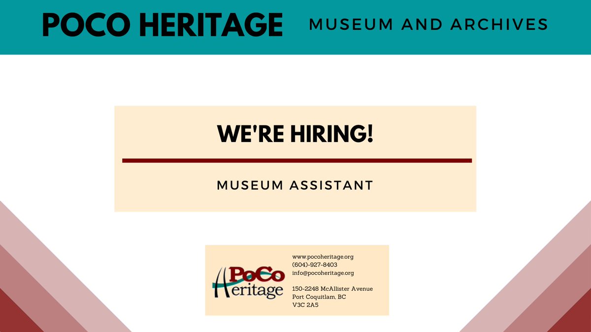 We're hiring! Interested in getting some museum experience under your belt? Do you want to help develop a digital exhibition for a national stage? Check out our job posting and make sure to send in your applications by August 9th! 

Details: bit.ly/3zLjLk9