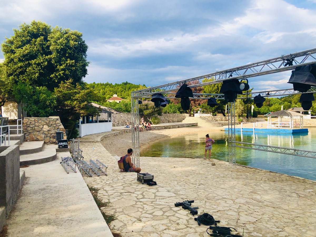 Beach stage at Defected Croatia taking shape for next week... 😍🇭🇷