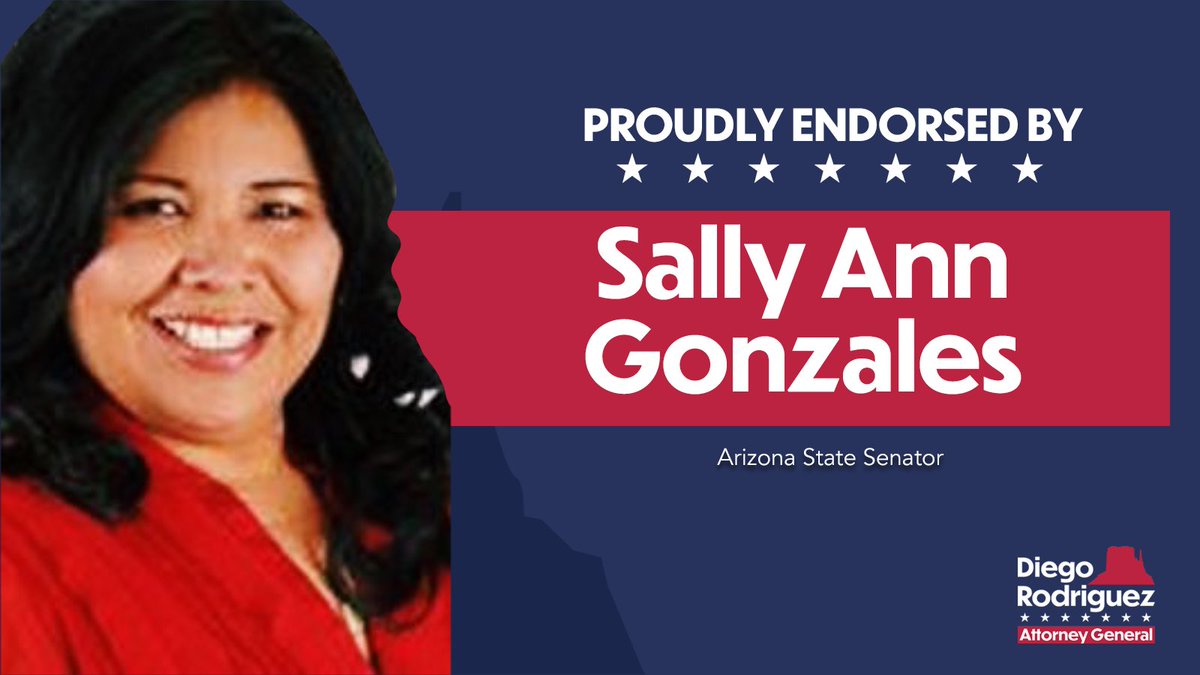 .<a href="/GonzalesSally/">Sally Ann Gonzales</a> is a leader Arizonans can count on. From supporting our schools to protecting public health, she never stops fighting for what's right. Honored to have her endorsement!
