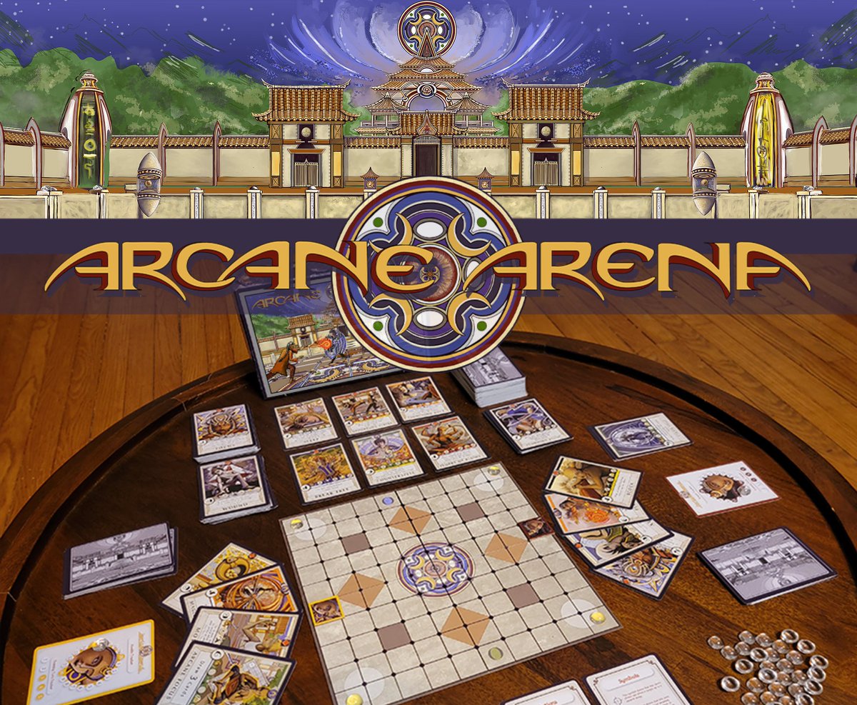 Arcane Arena is a deckbuilding tactical board game. 3 Rounds each consisting of a Training Phase where you build your deck, and a Combat Phase where you compete and in the Final Round, WINNER TAKES ALL!
#ArcaneArena #indiegameallies <a href="/IndieGameAllies/">Indie Game Alliance</a> #kickstartergames <a href="/kickstarter/">Kickstarter</a>