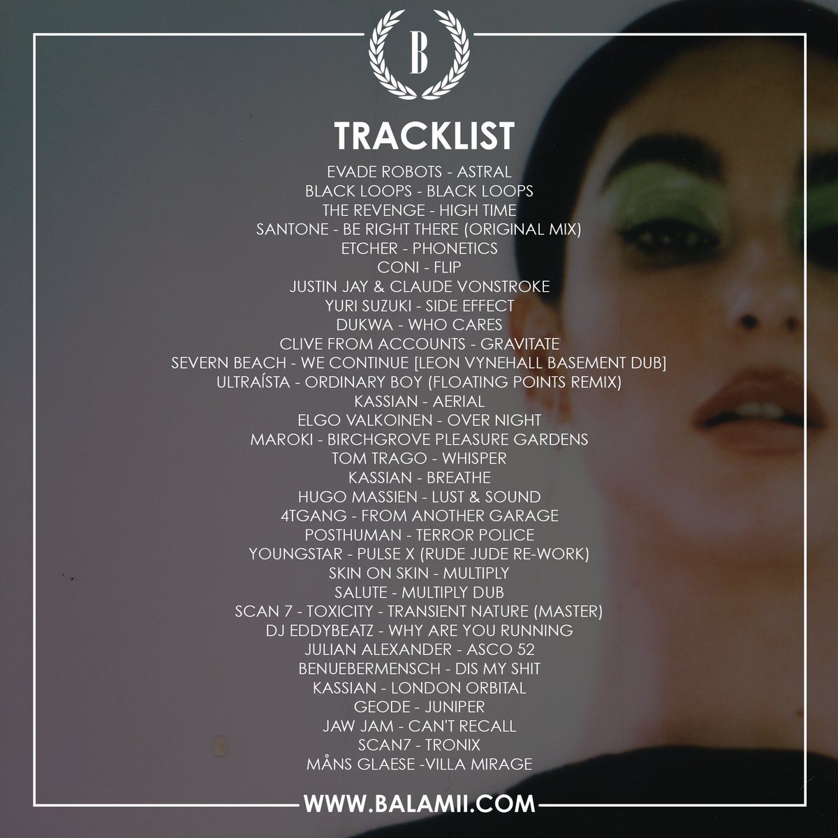 Kassian (@kassiansound) on Twitter photo Big love to our guest Fiona Zanetti for this month's <a href="/Balamii/">Balamii</a> show ๐ธ Ft. <a href="/EvadeRobots/">Evade Robots</a> @BLKLPS <a href="/VonStroke/">VonStroke</a> <a href="/yurisuzuki/">Yuri Suzuki</a> @Clive_Accounts @vynehall <a href="/hugomassien/">HUGO MฮSSiฮฃN</a> <a href="/posthuman/">life</a> <a href="/rude_jude/">hyena&hummingbird.author</a>
<a href="/DjEddyBeatz/">Eddy Beatz ๏ฃฟ</a> <a href="/geodedub/">geode</a> <a href="/scan7/">SCAN 7</a> & 3 new ones from us ๐
Listen : soundcloud.com/balamii/kassiaโฆ Big love to our guest Fiona Zanetti for this month's <a href="/Balamii/">Balamii</a> show ๐ธ Ft. <a href="/EvadeRobots/">Evade Robots</a> @BLKLPS <a href="/VonStroke/">VonStroke</a> <a href="/yurisuzuki/">Yuri Suzuki</a> @Clive_Accounts @vynehall <a href="/hugomassien/">HUGO MฮSSiฮฃN</a> <a href="/posthuman/">life</a> <a href="/rude_jude/">hyena&hummingbird.author</a>
<a href="/DjEddyBeatz/">Eddy Beatz ๏ฃฟ</a> <a href="/geodedub/">geode</a> <a href="/scan7/">SCAN 7</a> & 3 new ones from us ๐
Listen : soundcloud.com/balamii/kassiaโฆ