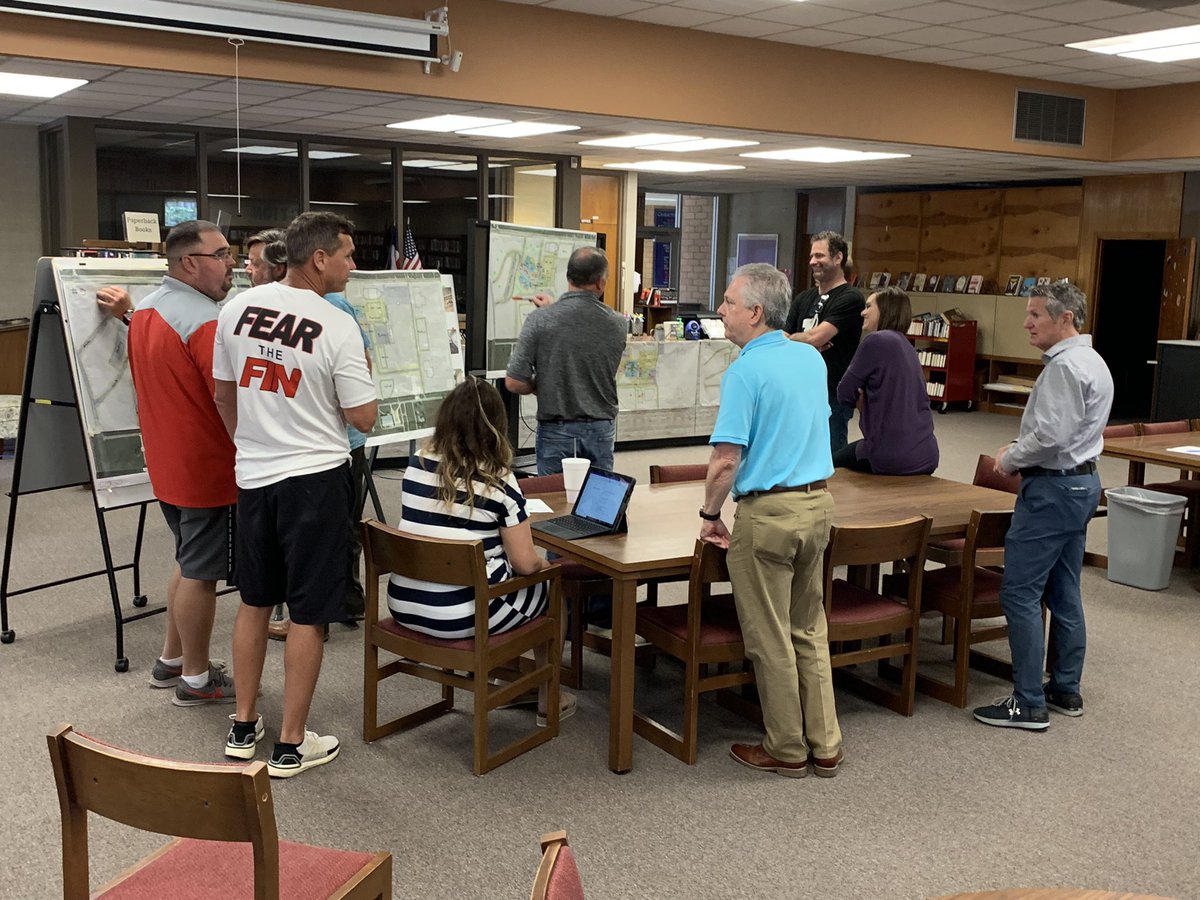 Dr_Chap_TX's tweet photo. For three days this week our @PalaciosIsd Secondary Building Committee has been meeting to begin the conceptual design of our new campus!  Thanks to all of our staff for taking part! https://t.co/4ir7w7Cn3L