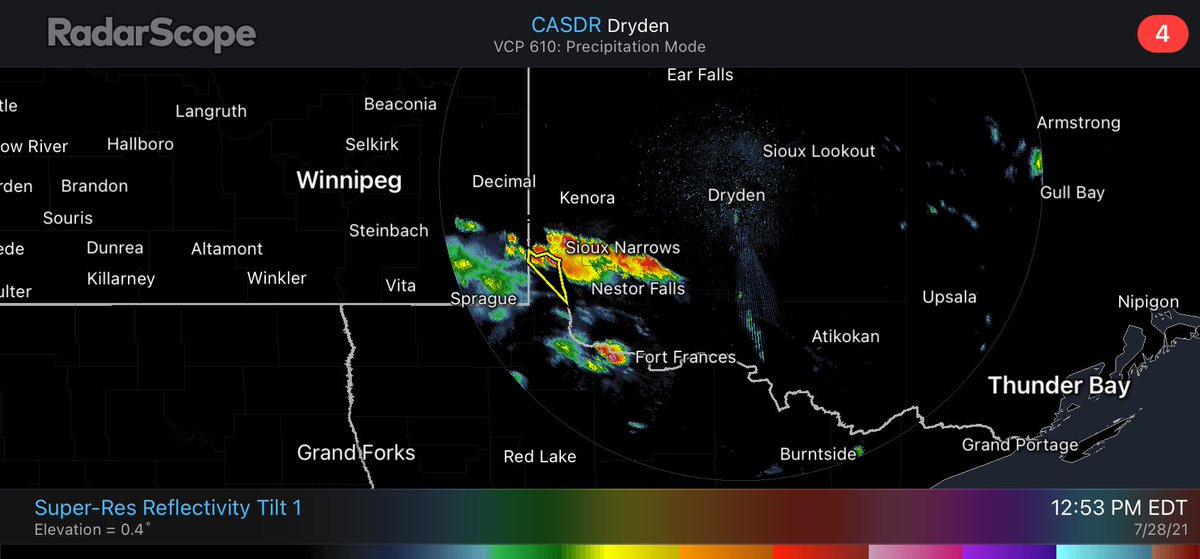 Storms are beginning to fire on the Ontario/Minnesota border. These will likely evolve into a strong MCS (maybe derecho?) which will quickly move SE. It’ll likely play a roll in the Mid Atlantic severe weather threat tomorrow. https://t.co/wWbUtsXsmX
