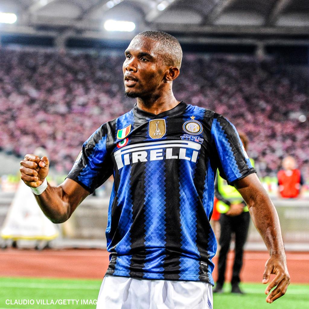 ESPNFC's tweet photo. Samuel Eto'o is still the only player to win back-to-back trebles with two different clubs 🏆🏆🏆 https://t.co/WFdQXz1bgo