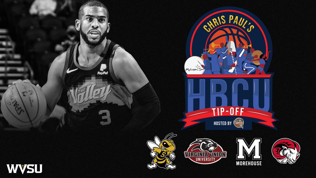 M-🏀 | The Basketball Hall of Fame will host the newly-launched Chris Paul HBCU Tip-Off at the Mohegan Sun on Nov. 22 &amp; 23. The 2-day event will feature 4 HBCUs including West Virginia State, Morehouse, Virginia Union, &amp; Winston-Salem State.

📰: bit.ly/3ya3jcY

#GoSTATE