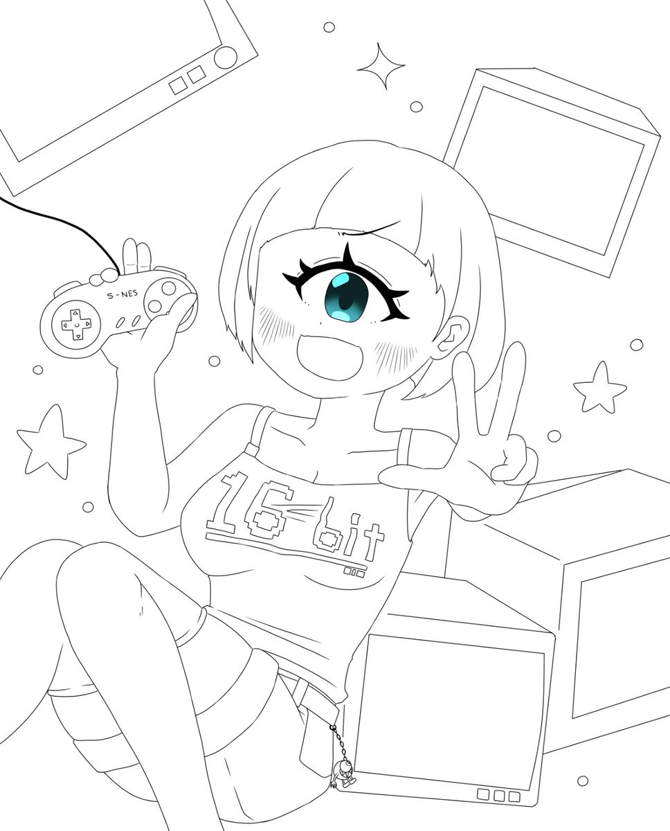 wip
単眼ちゃん!!👀
背景描き込みまだまだ足りないから頑張る……! 