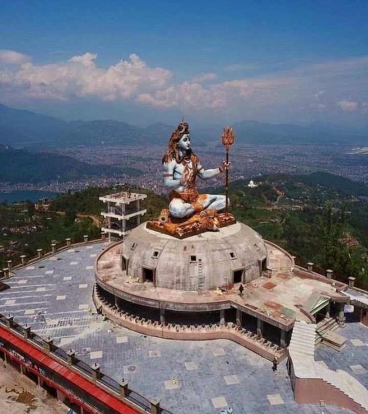 ramjisharma_dr's tweet photo. One more product for TOURISM and HINDUISM in Pokhara, Nepal ( Lord Shiva Statue at Pumdhikot). Height: 108 ft from the base , Statue 51 ft, Elevation : 1500 m https://t.co/j1SNuUKUQX