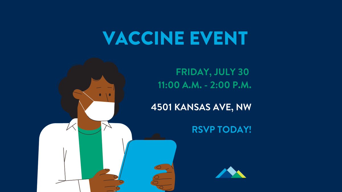CALLING ALL STUDENTS, FAMILIES, AND STAFF! 
Join us this Friday for our Vaccine event, from 11:00 a.m. - 2:00 p.m. at our Kansas Ave Campus. RSVP Today! bit.ly/3l4NGzD