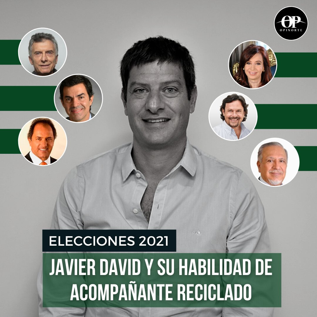 SaltaOpinorte's tweet photo. #Politica #JavierDavid #Opinorte
Siempre está, como funcionario o como candidato. Gane o pierda una elección, está. Aunque cambien los gobiernos (algo que en Salta ocurre cada 12 años) él siempre es parte del elenco estable del poder político.
→ https://t.co/eYVGywcdbt https://t.co/KFBFyxkTkw