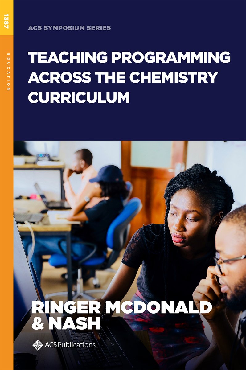 Our ACS Symposium Series book 'Teaching Programming across the Chemistry Curriculum' is out today! Edited by me and @jessica_a_nash, with a foreword by @t_d_crawford, this book gives exemplars and best practices for teaching programming in chemistry. pubs.acs.org/doi/10.1021/bk…