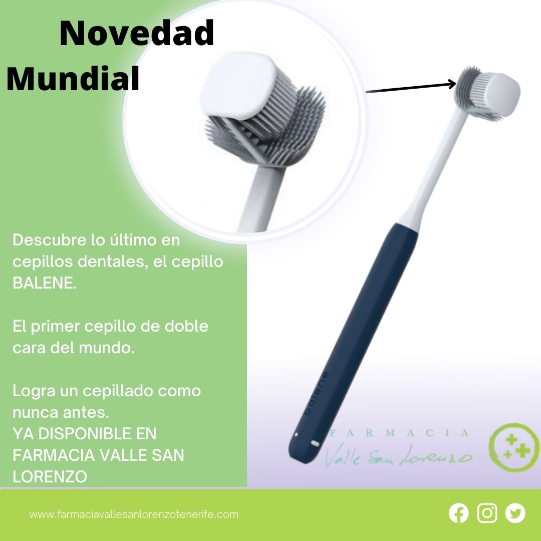 FarmaVSLorenzo's tweet photo. Ya disponible en Farmacia Valle San Lorezno lo último en cepillos dentales, #BALENE.
Descubre un cepillado como nunca con Balene, el único cepillo en el mundo de doble cara. 
Estamos en Carretera General del Sur TF28 n°83 Valle de San Lorenzo, Arona
#Farmacia https://t.co/m6CUY3TvgL