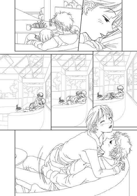 「My doll house」の下描き
台詞フキダシ擬音無し絵その、18

背景の使い回し実例😅 