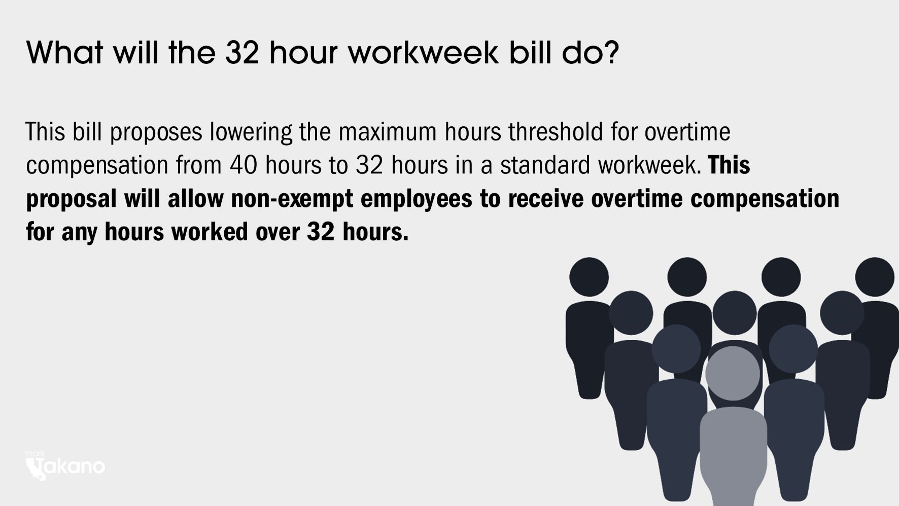 Mark Takano on Twitter "What does my 32 hour workweek bill do? Swipe