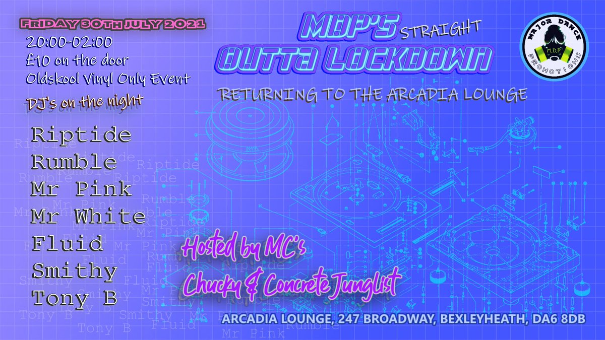 MajorPromotions's tweet image. Yes yes we are back with our straight outta Lockdown event at The Arcadia Lounge in Bexleyheath this Friday from 20.00.
See you there 👊🏻🔥